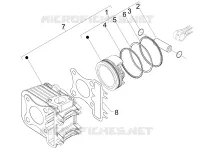Cylinder-piston-wrist pin unit