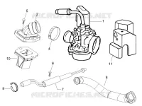 Carburettor, assembly - Union pipe
