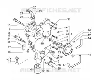 Flywheel cover-oil filter