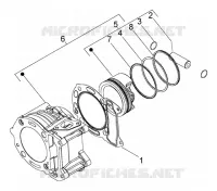 Cylinder-piston-wrist pin, assy