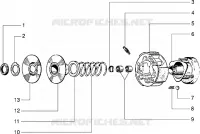 Components parts of rear hub