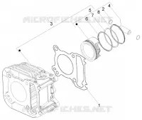 Cylinder-piston-wrist pin, assy