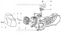 Cylinder head-cooling hood-inlet and induction pipe