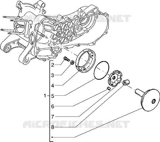 Driving half pulley