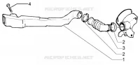 Belt cooling tube-intake tube
