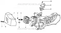 Cylinder head - cooling hood - inlet and induction pipe