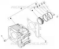 Cylinder-piston-wrist pin, assy