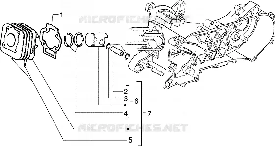 Cylinder-piston-wrist pin, assy (Vehicle with rear drum brake)