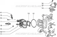 Cylinder head and induction pipe (Vehicle with rear hub brake)