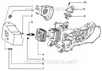 Cylinder head-inlet and induction pipe