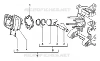 Cylinder - piston - wrist pin, assy