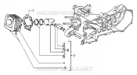 Cylinder-piston-wrist pin assy.