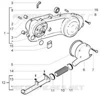 Ttansmission cover - belt cooling tube