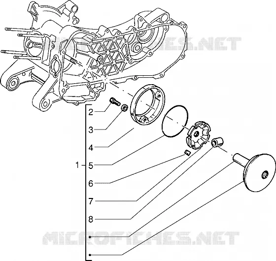 Driving half pulley