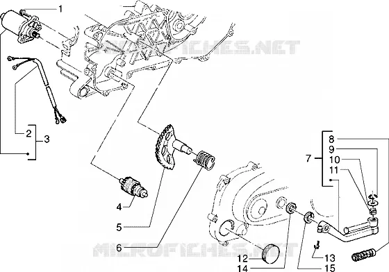Starting motor-starter lever