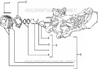 Cylinder-piston-wrist pin, assy