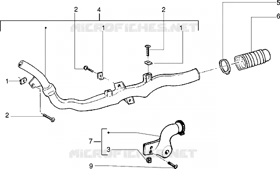 Belt cooling tube-intake tube