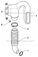 Belt cooling tube-intake tube