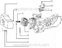 Cylinder head-cooling hood-inlet and induction pipe