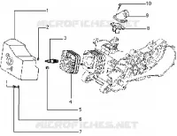 Cylinder head-cooling hood-inlet and induction pipe