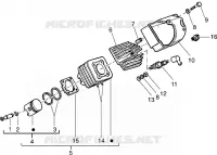 Cylinder-piston-wrist pin, assy