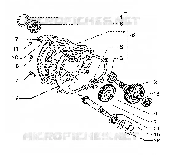 Rear wheel shaft