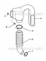 Belt cooling tube-intake tube