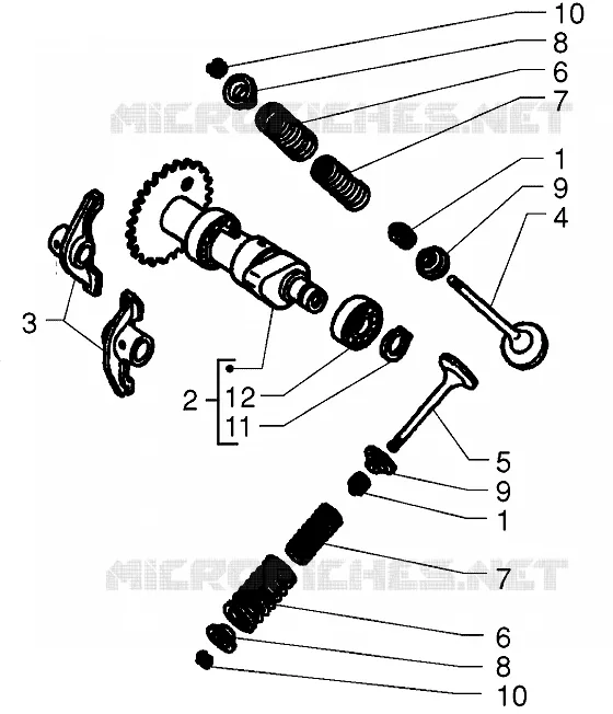 Camshaft -Valves