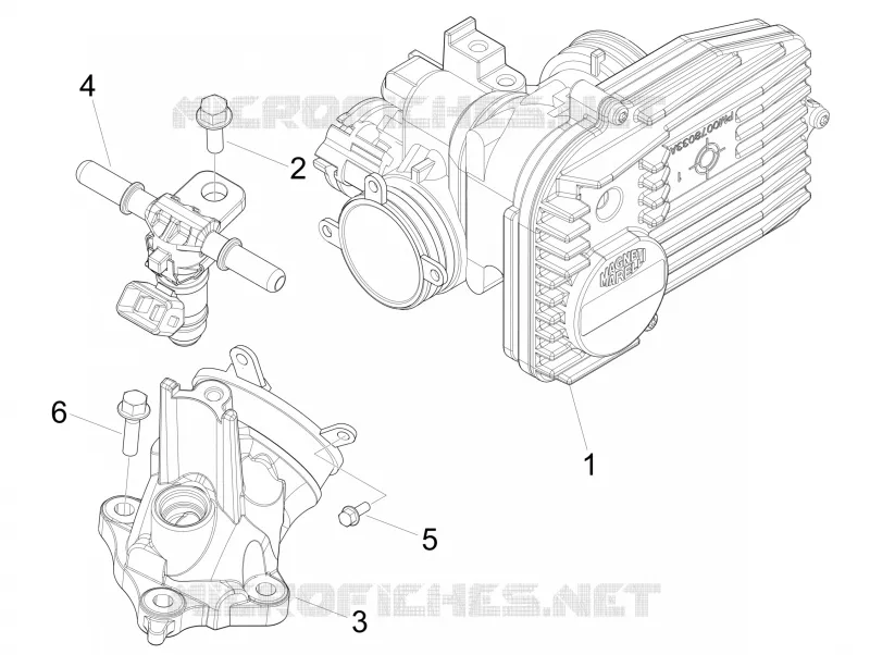 Throttle body - Injector - Union pipe