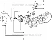 Cylinder head-cooling hood-inlet and induction pipe