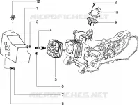 Cylinder head-cooling hood-inlet and induction pipe