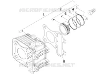 Cylinder-piston-wrist pin unit
