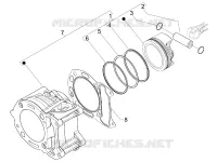 Cylinder-piston-wrist pin unit