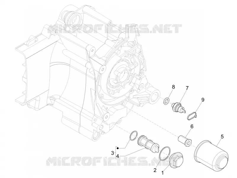 Flywheel magneto cover - Oil filter