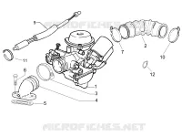 Carburettor, assembly - Union pipe