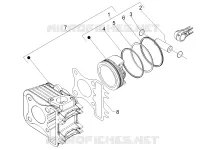 Cylinder-piston-wrist pin unit