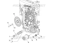 Flywheel magneto cover - Oil filter