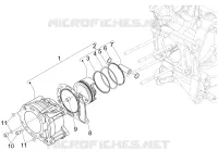 Cylinder-piston-wrist pin unit