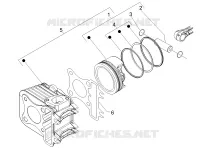 Cylinder-piston-wrist pin unit
