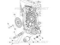 Flywheel magneto cover - Oil filter