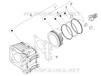 Cylinder-piston-wrist pin unit