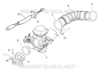 Carburettor, assembly - Union pipe
