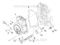 Flywheel magneto cover - Oil filter