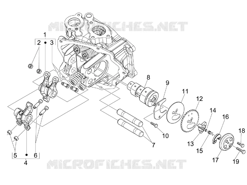 Rocking levers support unit