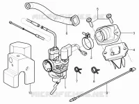 Carburettor, assembly - Union pipe