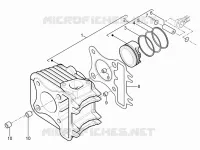 Cylinder-piston-wrist pin unit