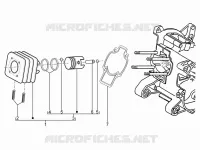 Cylinder-piston-wrist pin unit