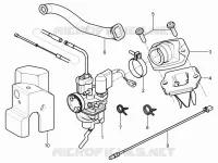 Carburettor, assembly - Union pipe