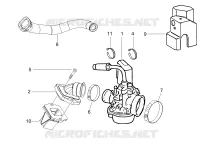 Carburettor, assembly - Union pipe