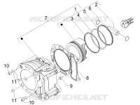 Cylinder-piston-wrist pin unit
